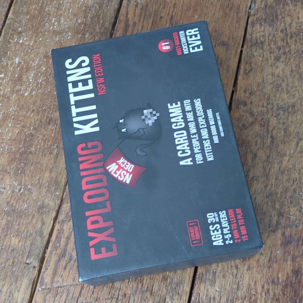 Exploding Kittens NSFW Edition Card Game - Black